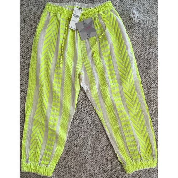 Anthropologie Devotions Twin Petra Embroidered Lime Two Piece Set Size 8/10 NWT - Picture 5 of 16